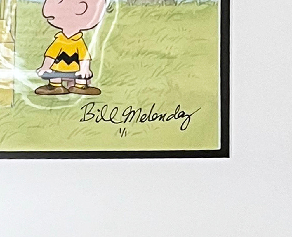 Original Peanuts 1/1 Cel featuring Charlie Brown and Lucy