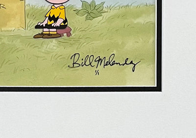 Original Peanuts 1/1 Cel featuring Charlie Brown and Lucy