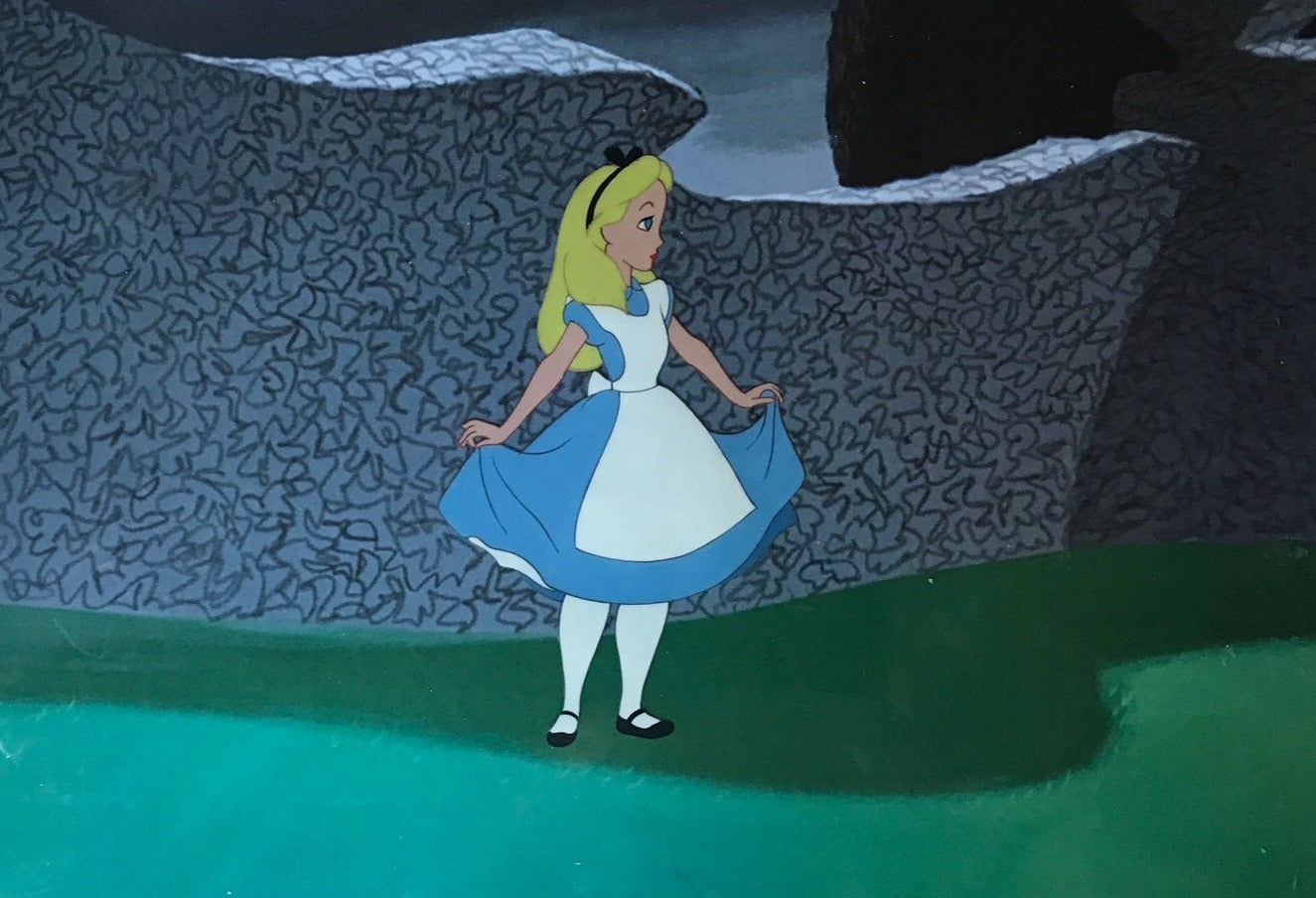 Original Walt Disney Production Cel from Alice in Wonderland featuring Alice