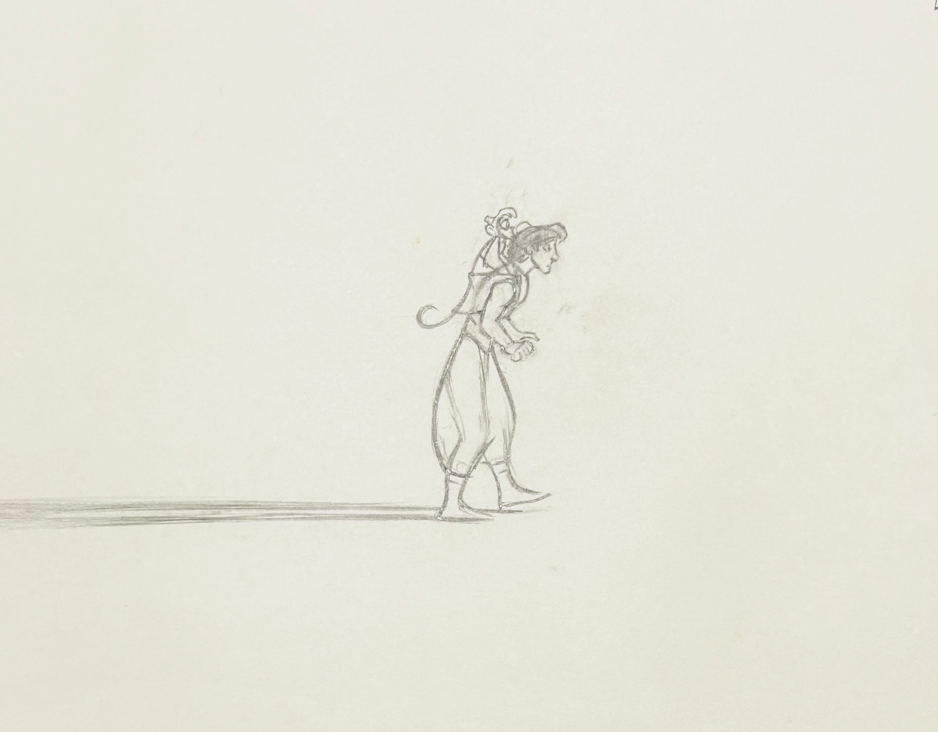 Original Walt Disney Production Drawing featuring Aladdin (1992 ...