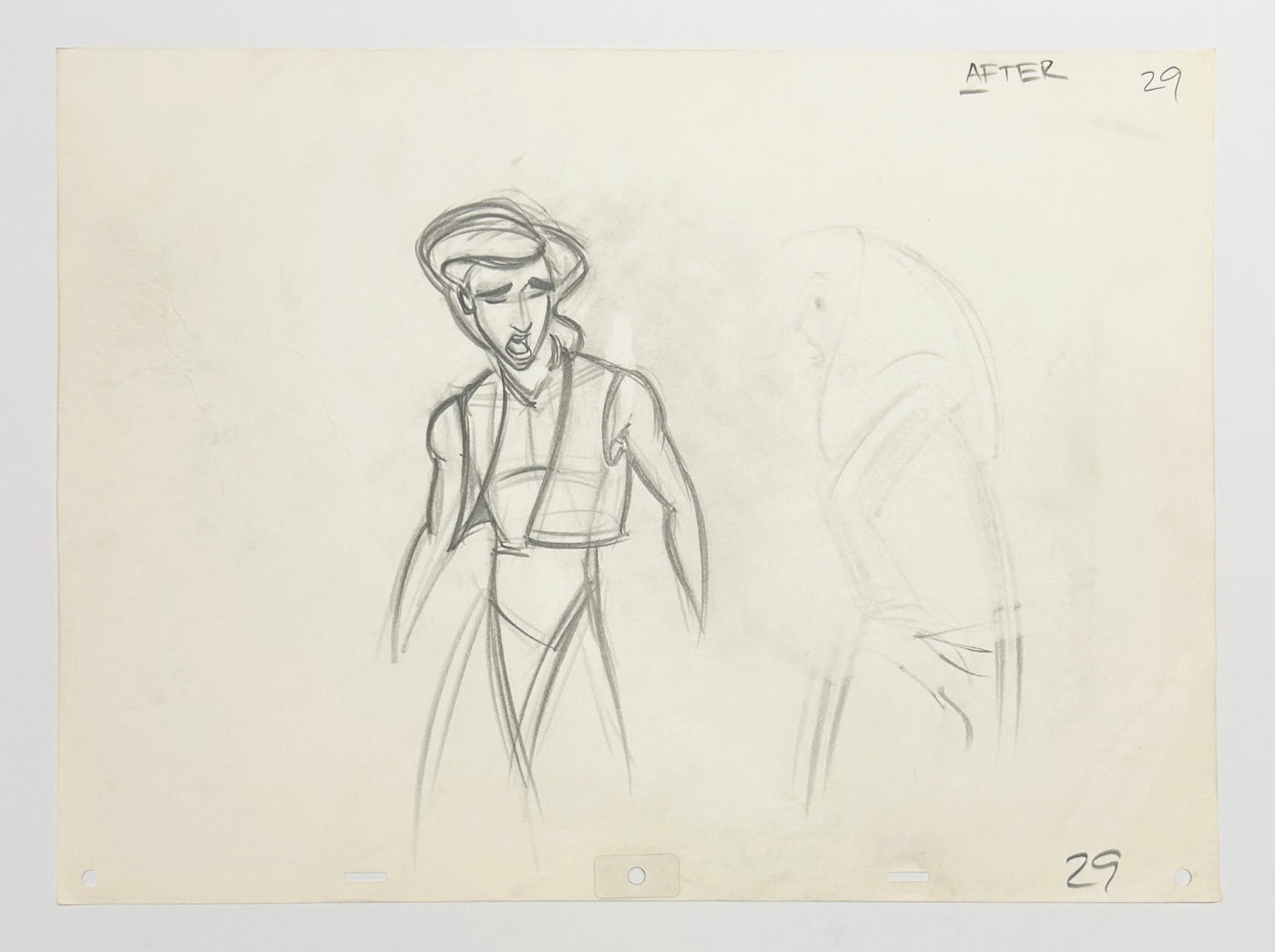Original Walt Disney Production Drawing featuring Aladdin (1992