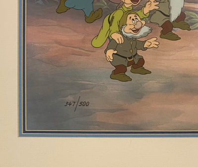 Original Walt Disney Limited Edition Cel "Snow White, Prince and Dwarfs" from Snow White and the Seven Dwarfs