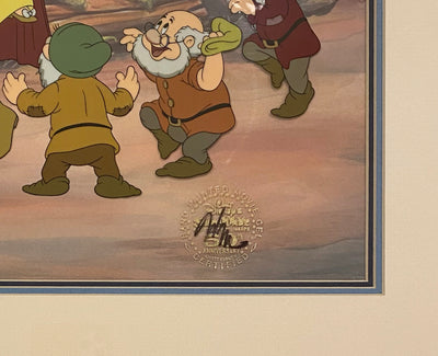 Original Walt Disney Limited Edition Cel from Snow White featuring Snow White, The Prince, and the Dwarfs