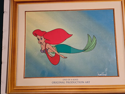 Original Walt Disney Television Production Cel from Disney's The Little Mermaid featuring Ariel