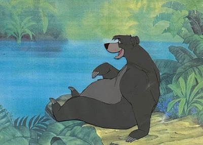 Original Walt Disney Production Cel from The Jungle Book featuring Baloo