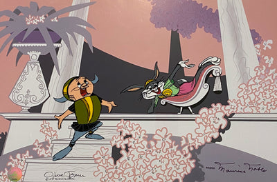 Original Warner Brothers Limited Edition Cel "Be My Wuv!" Signed by Chuck Jones and Maurice Noble