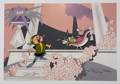 Original Warner Brothers Limited Edition Cel "Be My Wuv!" Signed by Chuck Jones and Maurice Noble