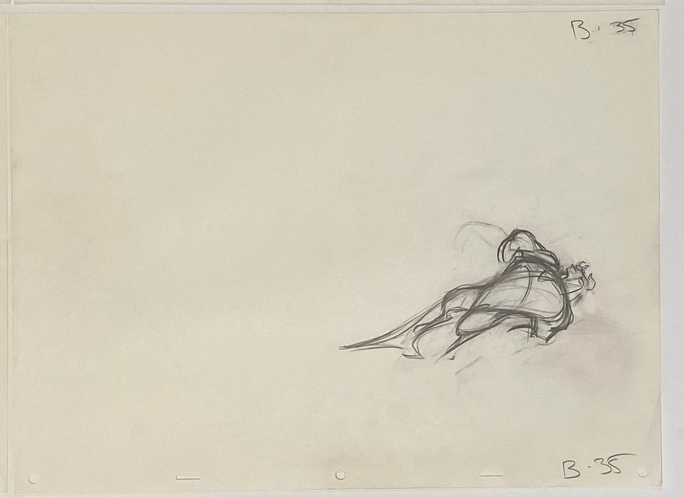 Original Walt Disney Sequence of 8 Production Drawings from Beauty and the Beast featuring Beast
