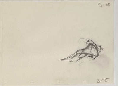 Original Walt Disney Sequence of 8 Production Drawings from Beauty and the Beast featuring Beast