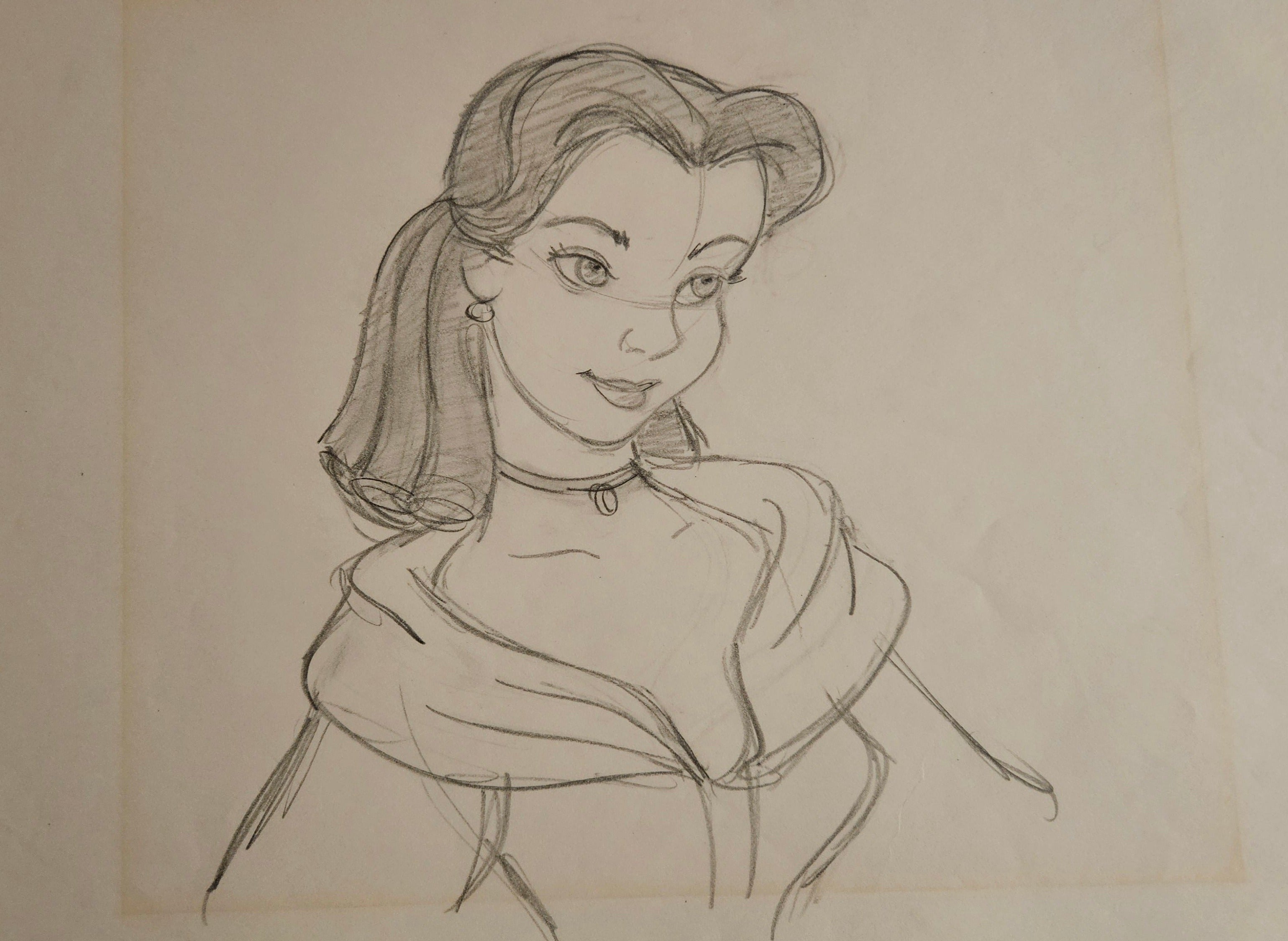 Original Walt Disney Production Drawing from Beauty and the Beast ...