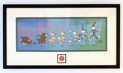 Original Warner Brothers Limited Edition Cel "Evolution of Bugs" Signed by Chuck Jones