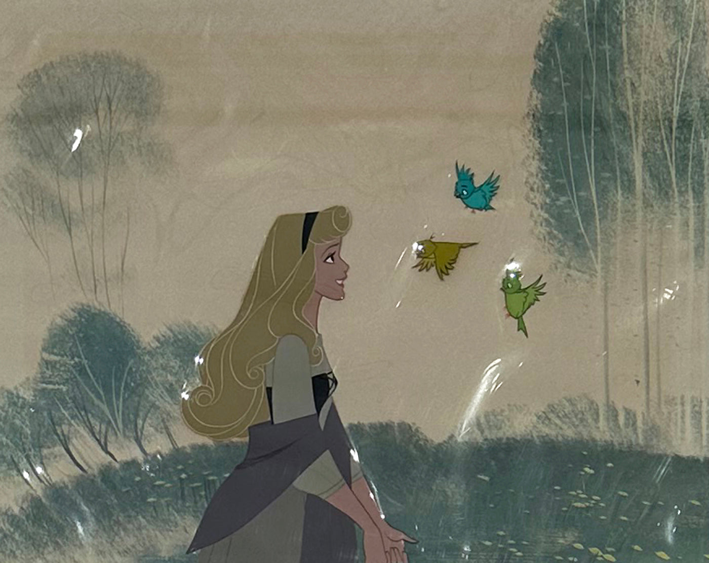 Original Walt Disney Production Cel from Sleeping Beauty featuring Briar Rose