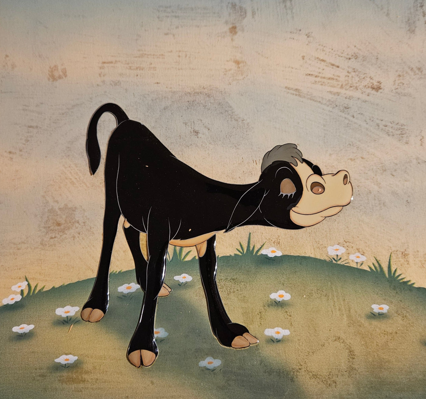 Original Walt Disney Production Cel on Courvoisier Background from Ferdinand the Bull