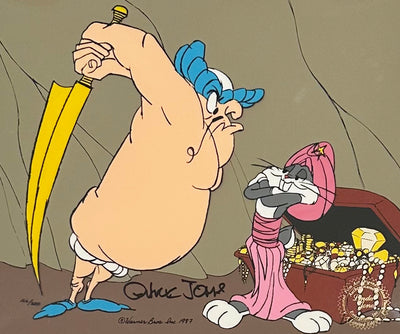 Original Warner Brothers Limited Edition Cel "Hassan Chop" Signed by Chuck Jones