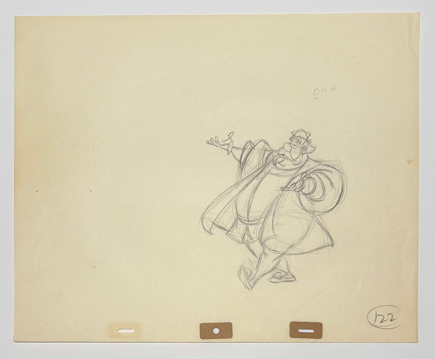 Original Walt Disney Production Drawing from Sleeping Beauty featuring King Hubert