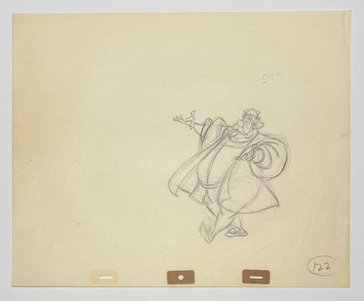 Original Walt Disney Production Drawing from Sleeping Beauty featuring King Hubert