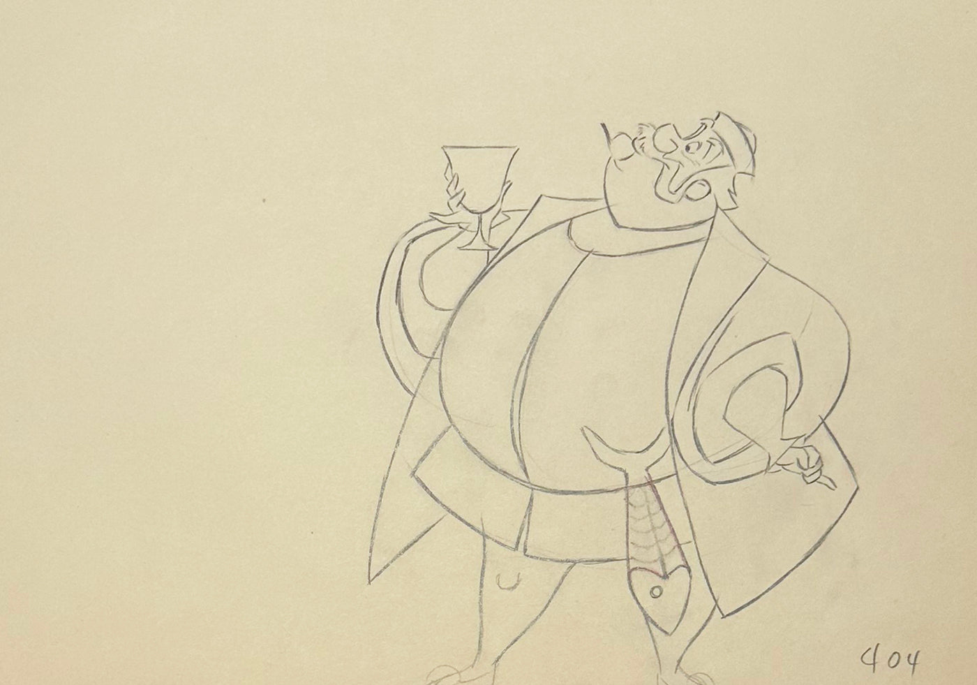 Original Walt Disney Production Drawing from Sleeping Beauty featuring King Hubert