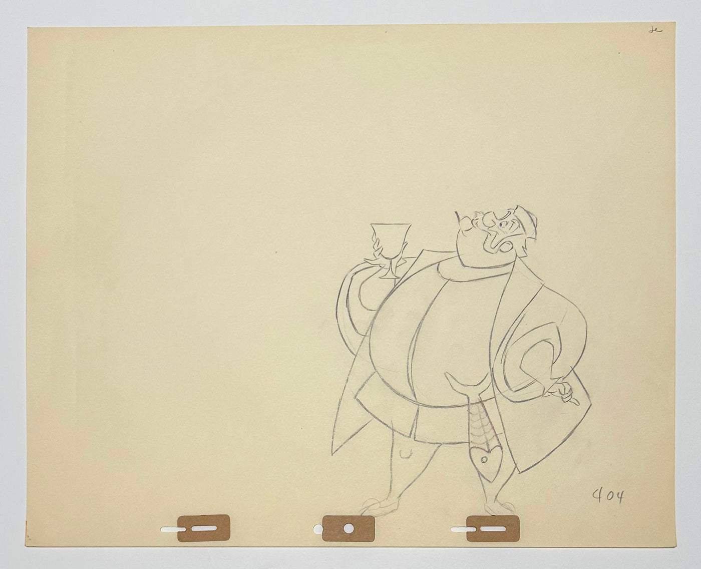 Original Walt Disney Production Drawing from Sleeping Beauty featuring King Hubert