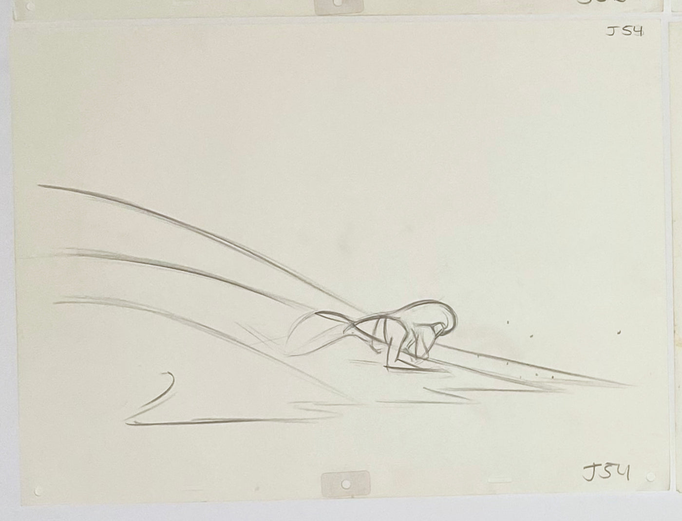 Original Walt Disney Sequence of 4 Production Drawings from Aladdin featuring Jasmine