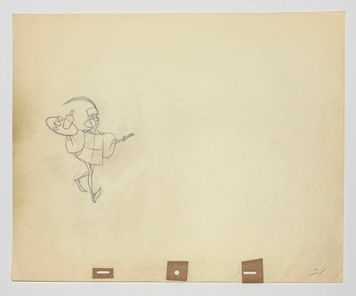 Original Walt Disney Production Drawing from Sleeping Beauty featuring the Lackey