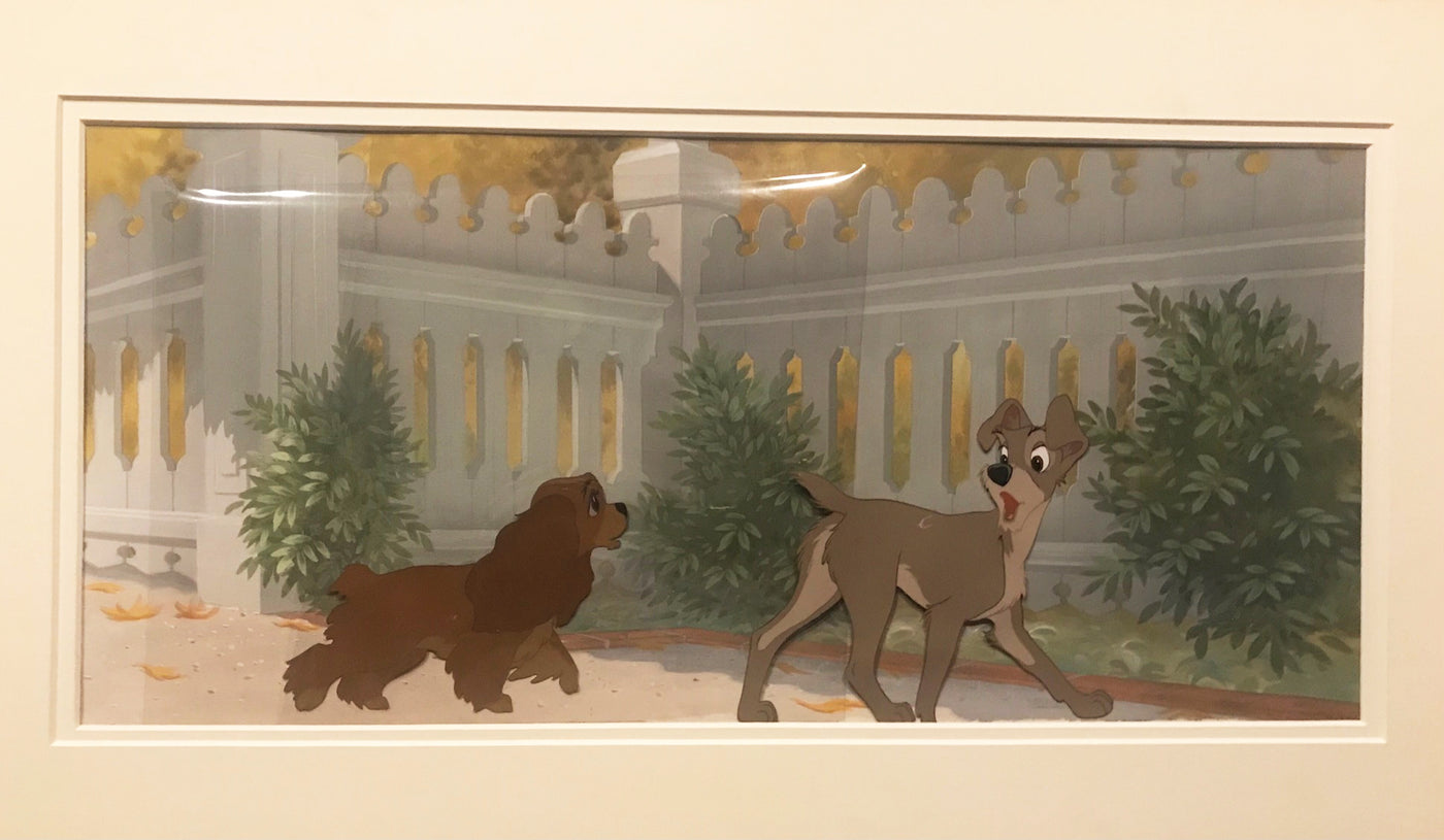 Original Walt Disney Production Cel featuring Lady and Tramp (1955