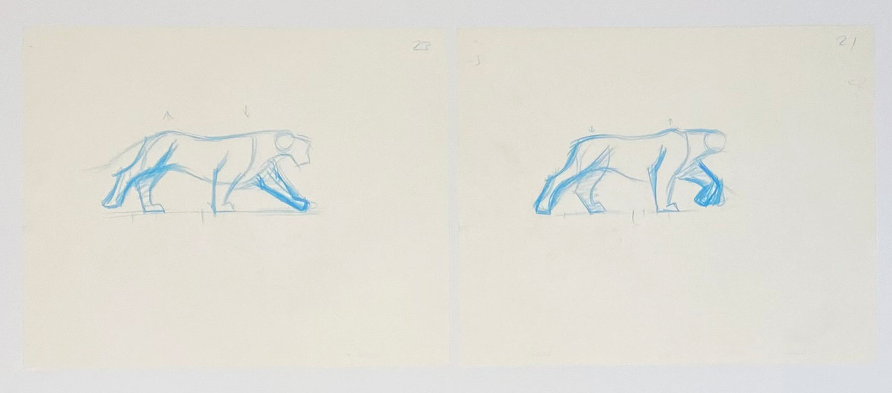 Original Walt Disney Sequence Of 2 Production Drawings From The Lion original-walt-disney-sequence-of-2-production-drawings-from-the-lion