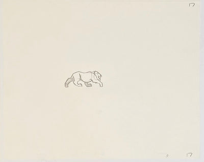 Original Walt Disney Sequence of 5 Production Drawings (A) from The Lion King featuring Simba