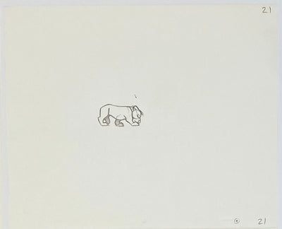 Original Walt Disney Sequence of 5 Production Drawings (A) from The Lion King featuring Simba