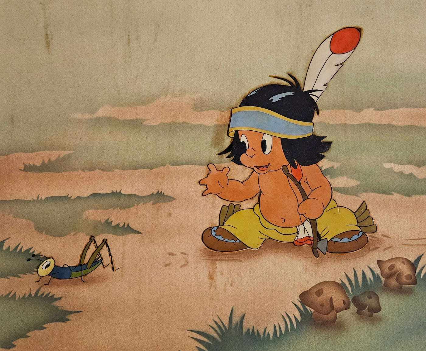 Original Walt Disney Production Cel on Courvoisier Background from Little Hiawatha