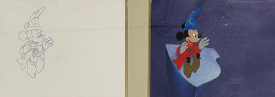 Original Walt Disney Production Cel and Production Drawing featuring Mickey Mouse