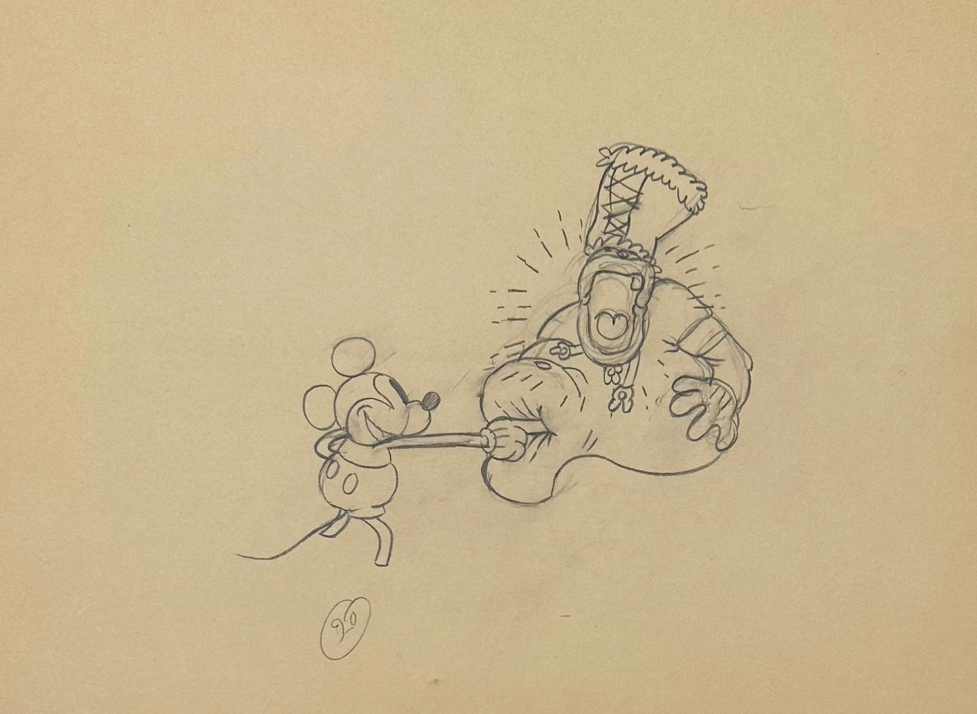 Original Walt Disney Production Drawing from Trader Mickey featuring ...