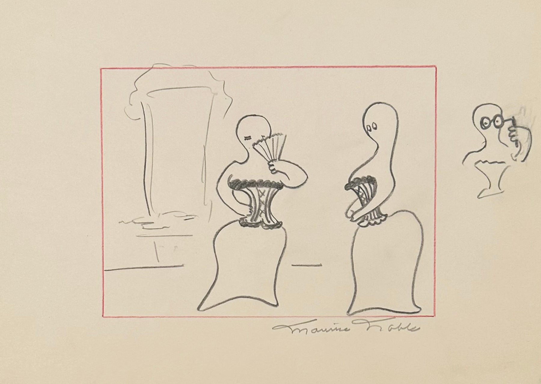 Nobble Drawing Original Warner Brothers Layout Drawing signed by Maurice Noble (1954 ...