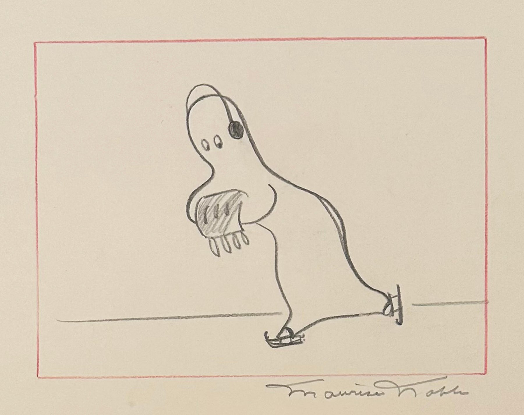 Nobble Drawing Original Warner Brothers Layout Drawing signed by Maurice Noble (1954 ...