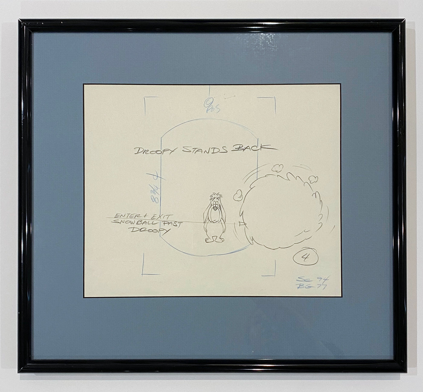 Original Metro-Goldwyn-Mayer Production Drawing featuring Droopy