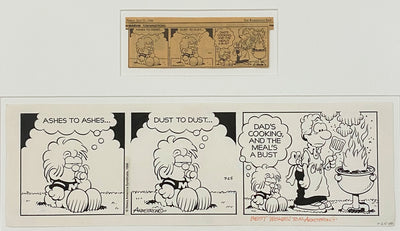 Original Tom Armstrong "Marvin" Comic Strip and Comic Art