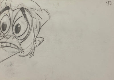 Original Walt Disney Production Drawing from Aladdin featuring Abu