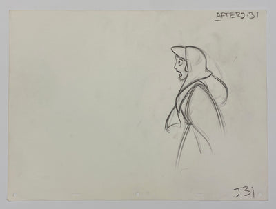 Original Walt Disney Production Drawing from Aladdin featuring Jasmine