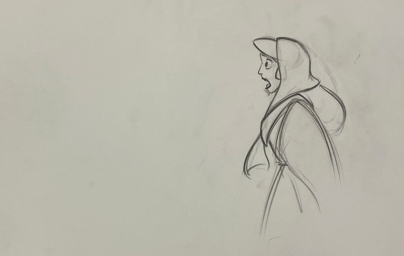 Original Walt Disney Production Drawing from Aladdin featuring Jasmine