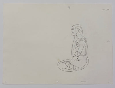 Original Walt Disney Production Drawing from Pocahontas featuring Pocahontas