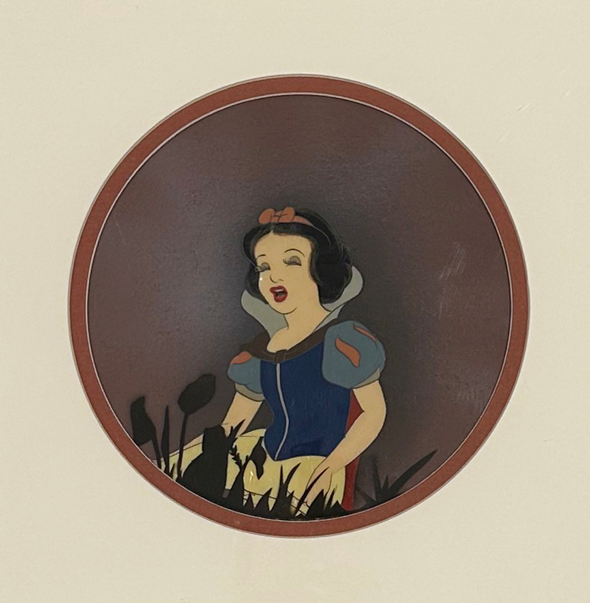 Original Walt Disney Production Cel from Snow White and the Seven Dwarfs featuring Snow White