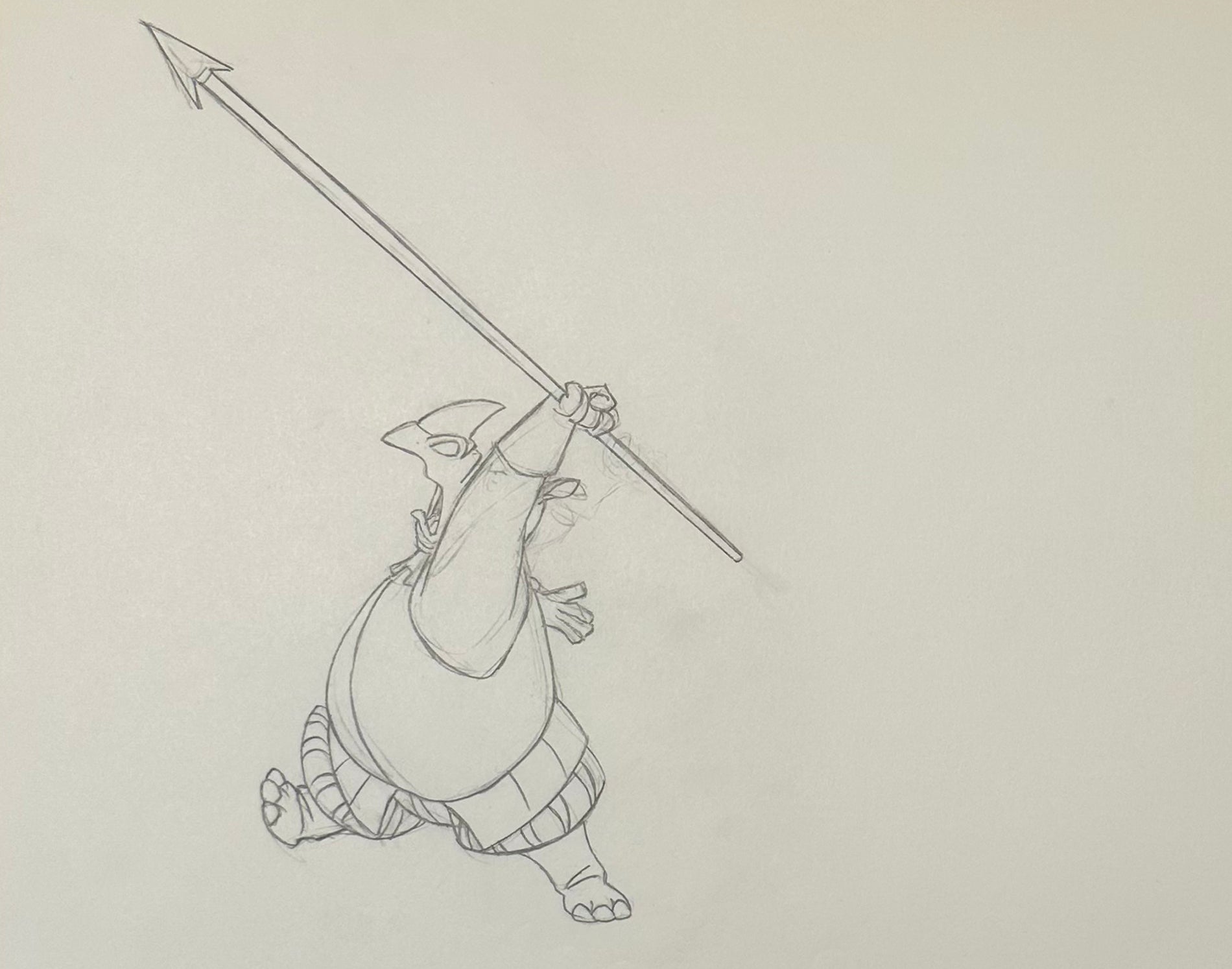 Original Walt Disney Production Drawing From Robin Hood Featuring original-walt-disney-production-drawing-from-robin-hood-featuring