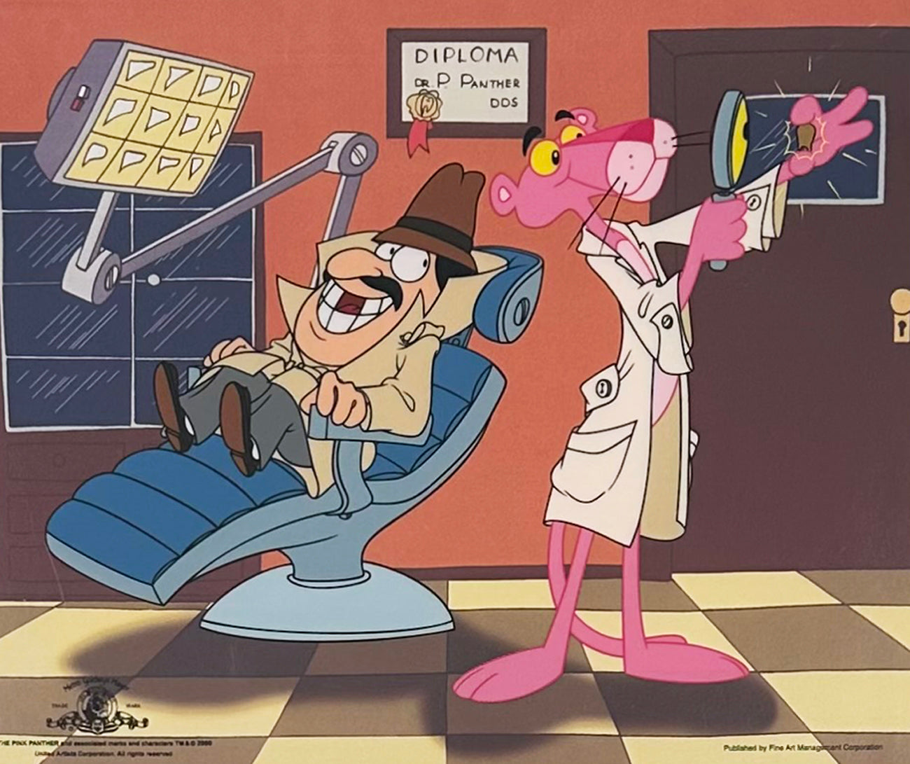 Original Limited Edition Sericel "Pink Panther Dentist"