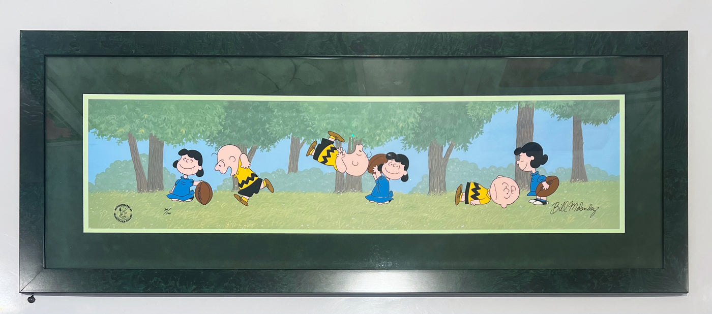 Original Peanuts Limited Edition Cel "Trust Me, Charlie Brown" featuring Charlie Brown and Lucy