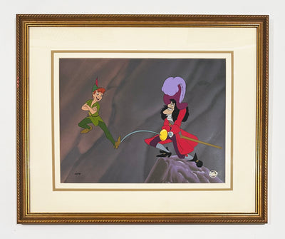Original Walt Disney Limited Edition Cel featuring Peter Pan and Captain Hook