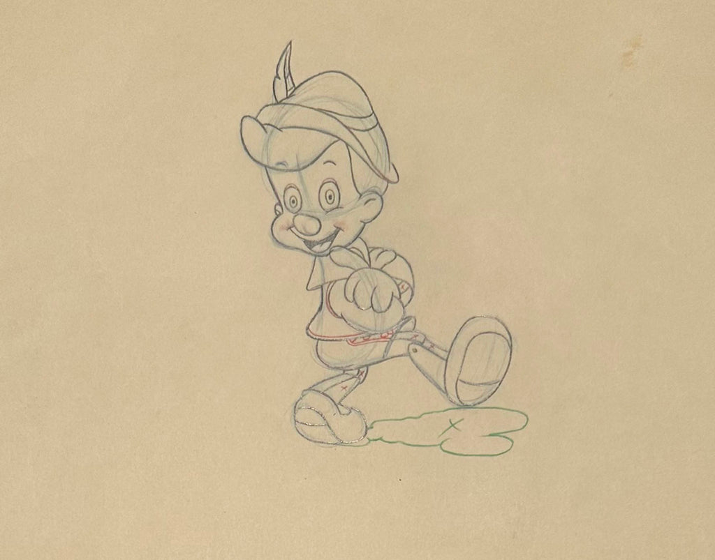 Drawing 1930's version of Disney's Goofy, image size:1024x803