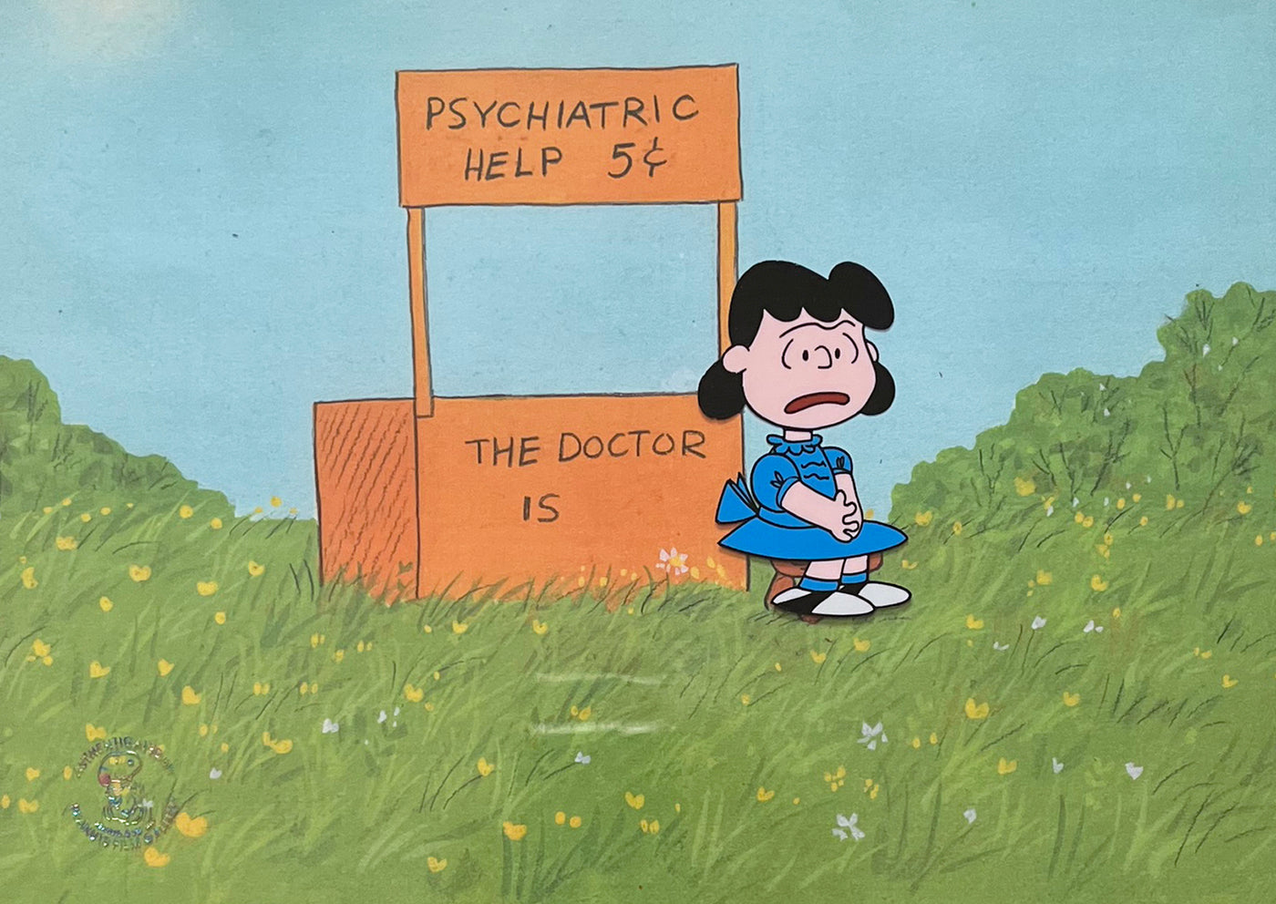 Original Peanuts Production Cel featuring Lucy from Play It Again, Charlie Brown