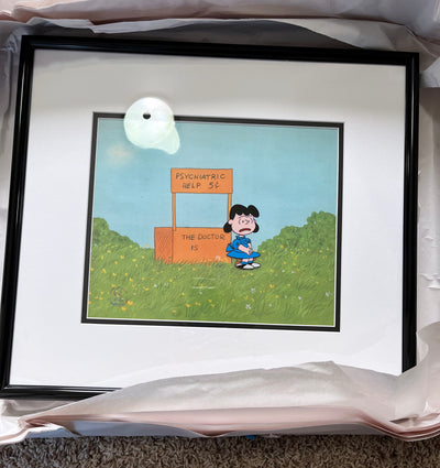 Original Peanuts Production Cel featuring Lucy from Play It Again, Charlie Brown