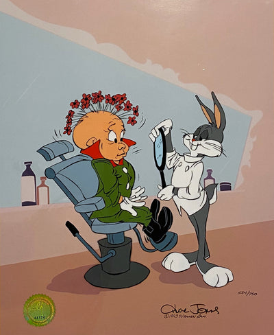 Original Warner Brothers Limited Edition Cel "Rabbit of Seville III" Signed by Chuck Jones