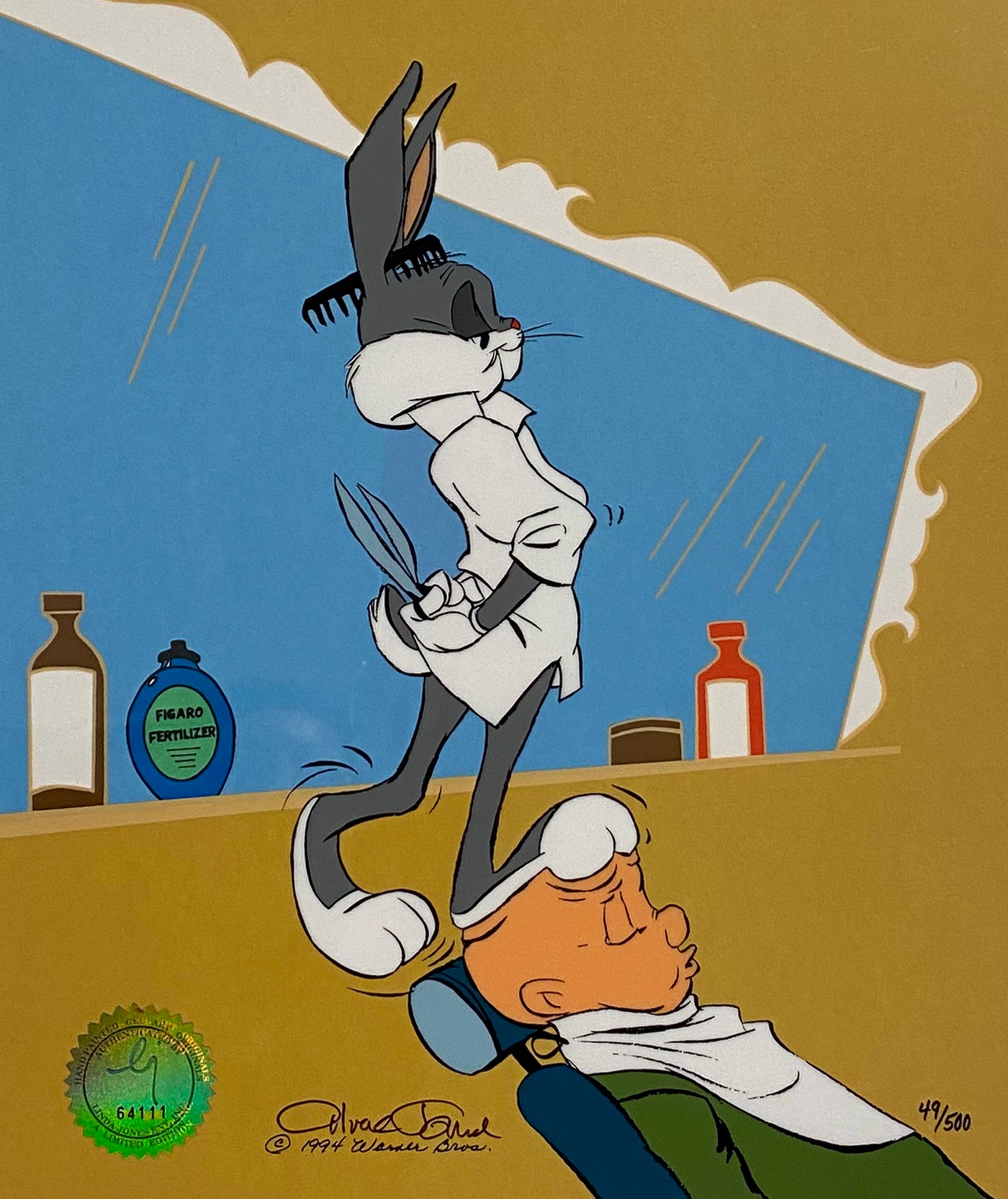 Original Warner Brothers Limited Edition Cel "Rabbit of Seville IV" Signed by Chuck Jones