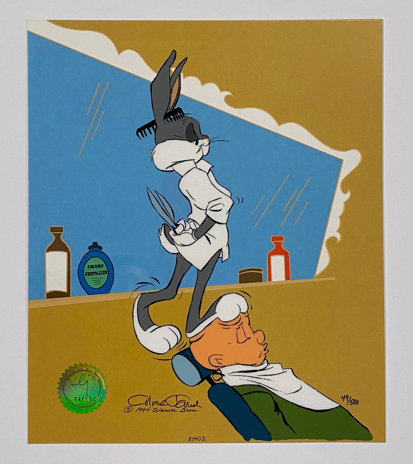 Original Warner Brothers Limited Edition Cel "Rabbit of Seville IV" Signed by Chuck Jones